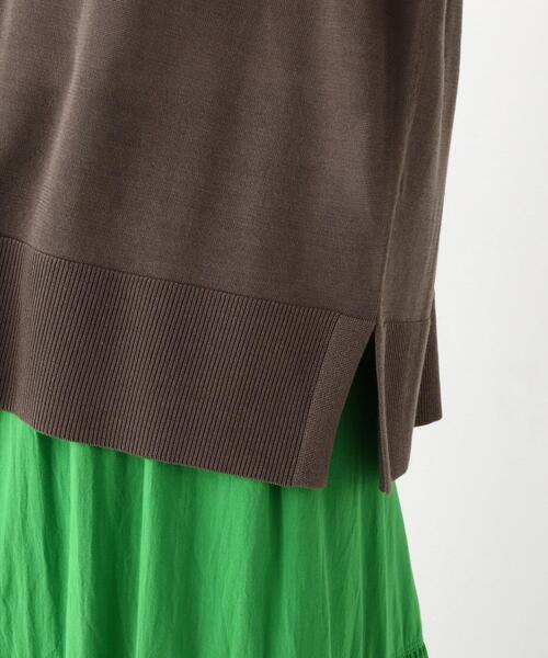 OPAQUE.CLIP（オペークドットクリップ）の「◆コットンアセテート天竺 ワイドVネックニットカーディガン【マルチファンクション/WEB限定カラー・サイズ】（カーディガン/ボレロ・レディース・キャメル/ピンク系その他/レッド系1/オリーブ系3/ブラック/ガンメタ・38/40/42）」の18枚目の写真