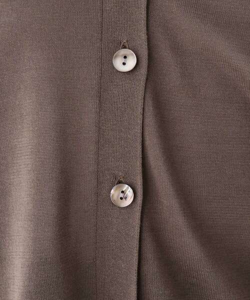 OPAQUE.CLIP（オペークドットクリップ）の「◆コットンアセテート天竺 ワイドVネックニットカーディガン【マルチファンクション/WEB限定カラー・サイズ】（カーディガン/ボレロ・レディース・キャメル/ピンク系その他/レッド系1/オリーブ系3/ブラック/ガンメタ・38/40/42）」の19枚目の写真