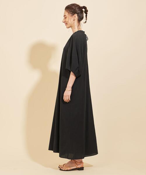 BEAUTY&YOUTH UNITED ARROWS（ビューティーアンドユースユナイテッドアローズ）の「BY コットンボイルギャザーマキシ丈ワンピース -ウォッシャブル- ∴（ワンピース・レディース・ピンク/ブラック・FREE）」の21枚目の写真