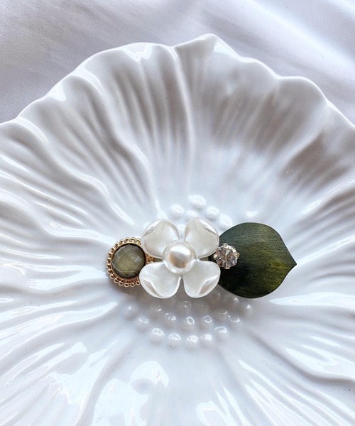 パールフラワーヘアクリップ バレッタ ヘアクリップ Tone Select Select Pur Chouchou Tone Goods トーンセレクトグッズ のファッション