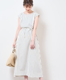 【WEB限定】綿麻フリンジテントラインワンピース