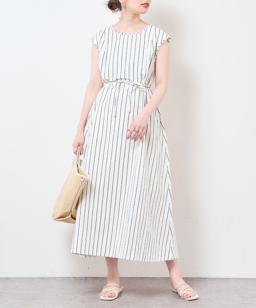 natural couture（ナチュラルクチュール）の「【WEB限定】綿麻フリンジテントラインワンピース（ワンピース・レディース・その他1/ブラウン/その他2/パープル・MEDIUM/LARGE）」の15枚目の写真