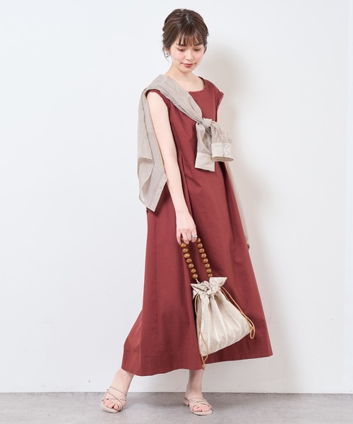 natural couture（ナチュラルクチュール）の「【WEB限定】綿麻フリンジテントラインワンピース（ワンピース・レディース・その他1/ブラウン/その他2/パープル・MEDIUM/LARGE）」の5枚目の写真