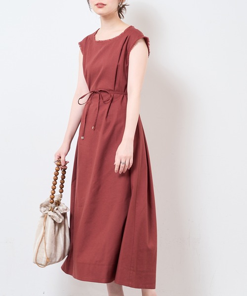 natural couture（ナチュラルクチュール）の「【WEB限定】綿麻フリンジテントラインワンピース（ワンピース・レディース・その他1/ブラウン/その他2/パープル・MEDIUM/LARGE）」の7枚目の写真