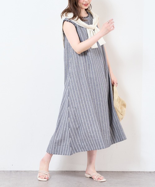 natural couture（ナチュラルクチュール）の「【WEB限定】綿麻フリンジテントラインワンピース（ワンピース・レディース・その他1/ブラウン/その他2/パープル・MEDIUM/LARGE）」の22枚目の写真