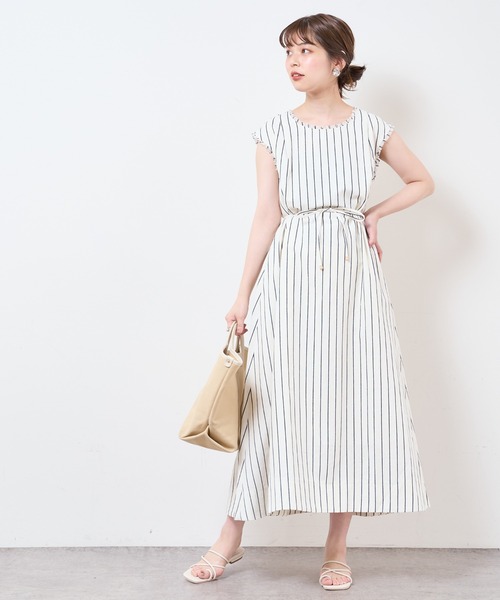 natural couture（ナチュラルクチュール）の「【WEB限定】綿麻フリンジテントラインワンピース（ワンピース・レディース・その他1/ブラウン/その他2/パープル・MEDIUM/LARGE）」の17枚目の写真