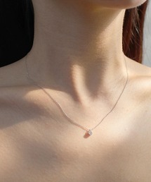 【金属アレルギー対応】 キュービック シンプル ネックレス / silver925