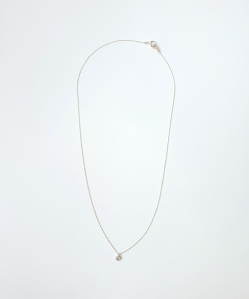 CEMONEMO(セモネモ)の「【金属アレルギー対応】 キュービック シンプル ネックレス / silver925(ネックレス・レディース・シルバー/ゴールド・FREE)」の4枚目の写真