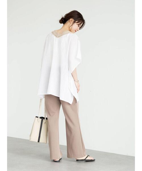 Green　Parks（グリーンパークス）の「Iインド刺繍Vネックブラウス＊（シャツ/ブラウス・レディース・ブルー/オフホワイト/ブラック・FREE）」の20枚目の写真