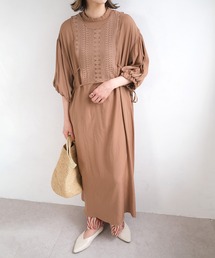 ＡＮＤＪ | レース胸当て付きポプリンワンピース(ワンピース)