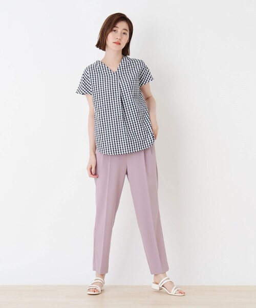 DRESKIP（ドレスキップ）の「◆ひんやりバックスリットブラウス（シャツ/ブラウス・レディース・ブラック系2/ダークグリーン系2/ネイビー系1・02/03/04）」の10枚目の写真