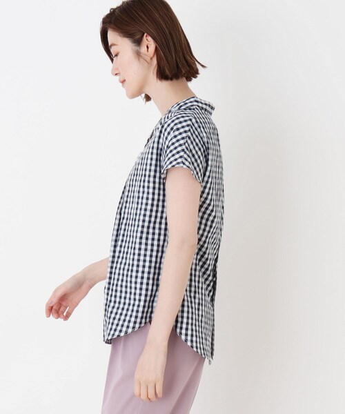 DRESKIP（ドレスキップ）の「◆ひんやりバックスリットブラウス（シャツ/ブラウス・レディース・ブラック系2/ダークグリーン系2/ネイビー系1・02/03/04）」の13枚目の写真