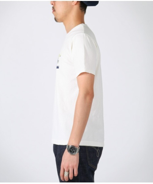 JAPAN BLUE JEANS（ジャパンブルージーンズ）の「コートジボワールコットン Tシャツ / BLUE プリント（Tシャツ/カットソー・メンズ・ネイビー/ホワイト・M/S/L/XL）」の3枚目の写真