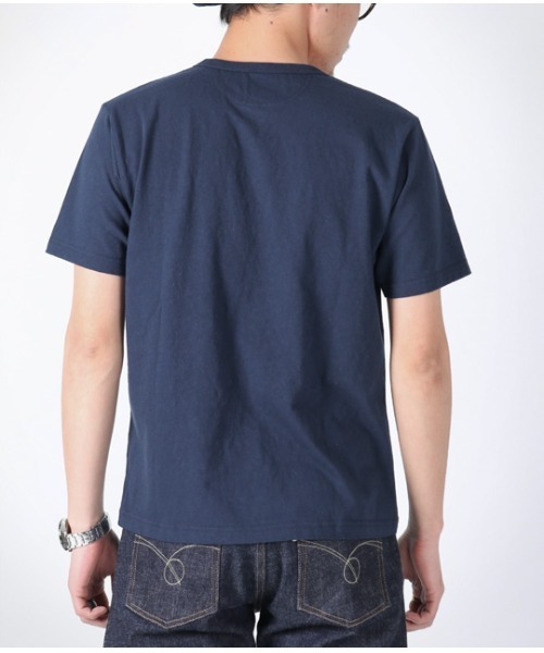 JAPAN BLUE JEANS（ジャパンブルージーンズ）の「コートジボワールコットン Tシャツ / BLUE プリント（Tシャツ/カットソー・メンズ・ネイビー/ホワイト・M/S/L/XL）」の8枚目の写真