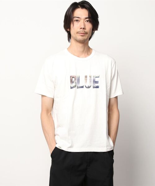 JAPAN BLUE JEANS（ジャパンブルージーンズ）の「コートジボワールコットン Tシャツ / BLUE プリント（Tシャツ/カットソー・メンズ・ネイビー/ホワイト・M/S/L/XL）」の14枚目の写真