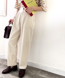 classicalelf | セットアップも楽しめる。ゆるっとルーズなウエストタックテーパードパンツ(チノパンツ)