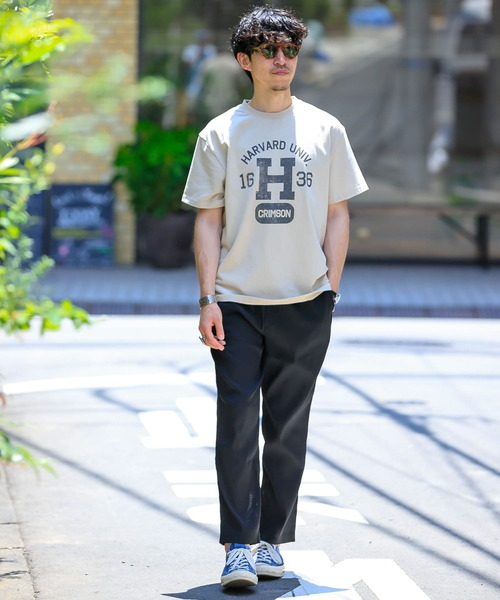 HARVARD（ハーバード）の「HARVARD プリントTシャツ Arch（Tシャツ/カットソー・メンズ・ホワイト/ブラック/ベージュ・LARGE/MEDIUM）」の7枚目の写真