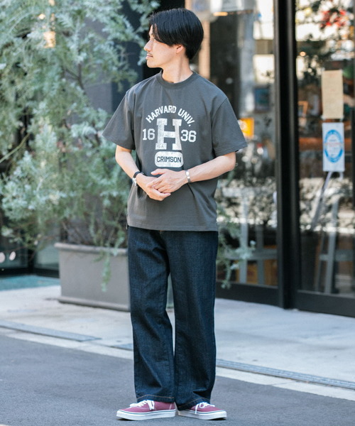 HARVARD（ハーバード）の「HARVARD プリントTシャツ Arch（Tシャツ/カットソー・メンズ・ホワイト/ブラック/ベージュ・LARGE/MEDIUM）」の14枚目の写真