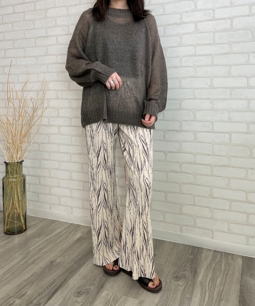 Chiaro（キアロ）の「ゼブラ柄楊柳プリーツストレートパンツ（その他パンツ・レディース・ブラック/ブラウン/アイボリー・FREE）」の16枚目の写真