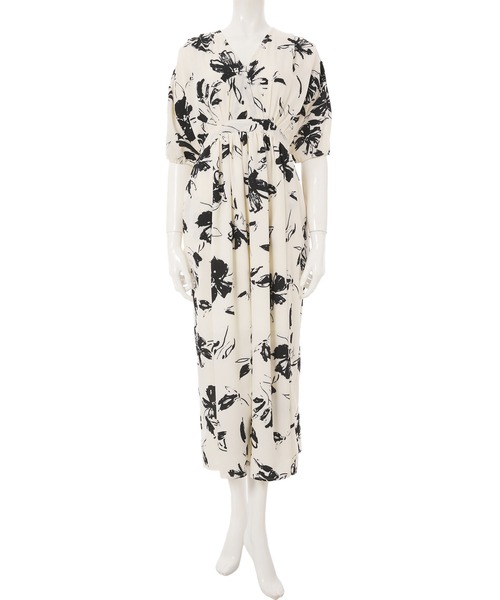 fifth（フィフス）の「水彩フラワーバックリボンワンピース（ワンピース・レディース・ブラック/アイボリー・MEDIUM）」の17枚目の写真