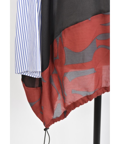 gomme（ゴム）の「フラワーベースプリント　ギャザーブラウス（シャツ/ブラウス・レディース・ブラック/チャコールグレー/ベージュ・MEDIUM）」の12枚目の写真