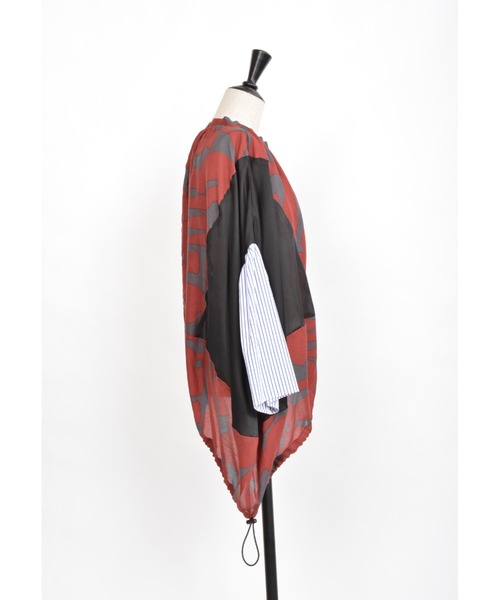 gomme（ゴム）の「フラワーベースプリント　ギャザーブラウス（シャツ/ブラウス・レディース・ブラック/チャコールグレー/ベージュ・MEDIUM）」の11枚目の写真