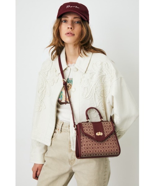 MOUSSY（マウジー）の「EA MONOGRAM MINI SHOULDER バッグ（ショルダーバッグ・レディース・ボルドー/ベージュ/ブラウン・FREE）」の14枚目の写真