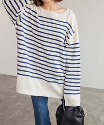 BONLECILL | ミラノリブ パネルボーダー ニットプルオーバー(ニット/セーター)