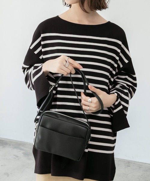 BONLECILL（ボンルシール）の「ミラノリブ パネルボーダー ニットプルオーバー（ニット/セーター・レディース・ブラック系その他/ブラウン系その他/ベージュ系その他/ブルー系その他/ネイビー系・FREE）」の18枚目の写真