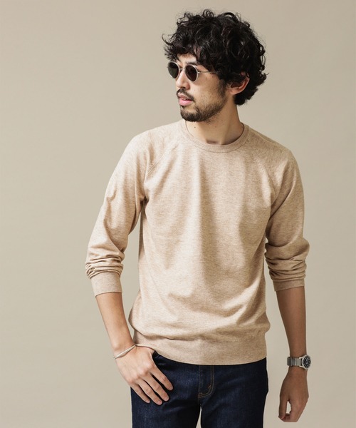 NANO universe(ナノユニバース)の「《WEB限定》ナノふわクルーネックニット(ニット/セーター・メンズ・ブラック/ベージュ/ネイビー・マルチサイズ)」の7枚目の写真