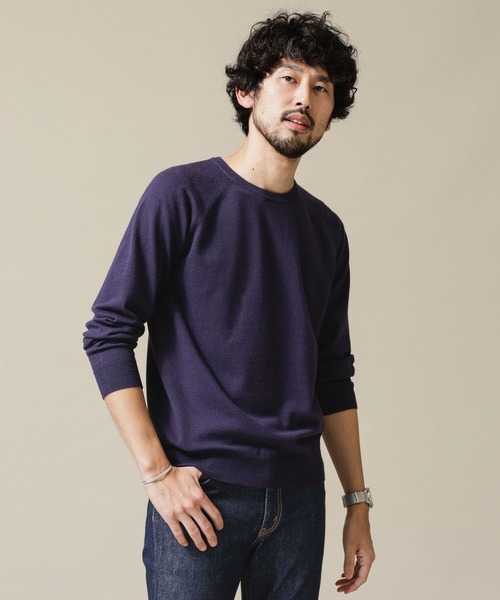 NANO universe(ナノユニバース)の「《WEB限定》ナノふわクルーネックニット(ニット/セーター・メンズ・ブラック/ベージュ/ネイビー・マルチサイズ)」の8枚目の写真