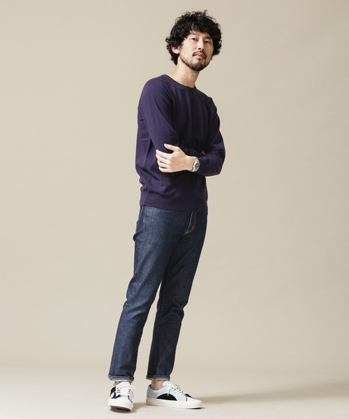 NANO universe(ナノユニバース)の「《WEB限定》ナノふわクルーネックニット(ニット/セーター・メンズ・ブラック/ベージュ/ネイビー・マルチサイズ)」の6枚目の写真