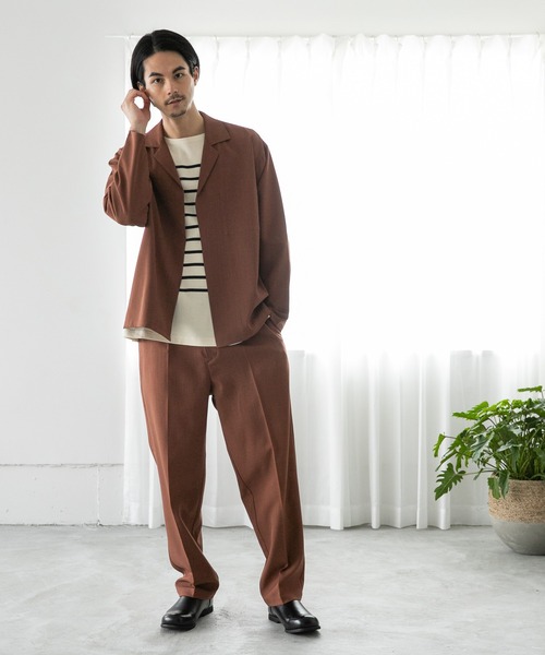 niko and...（ニコアンド）の「【9/2 ヒルナンデスOA放映アイテム】[セットアップ対応]ハイツイストツイルシャツカーディガン（カーディガン/ボレロ・メンズ・ネイビー/ブラウン/スモーク・MEDIUM/LARGE）」の7枚目の写真