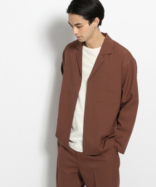 niko and...（ニコアンド）の「【9/2 ヒルナンデスOA放映アイテム】[セットアップ対応]ハイツイストツイルシャツカーディガン（カーディガン/ボレロ・メンズ・ネイビー/ブラウン/スモーク・MEDIUM/LARGE）」の11枚目の写真