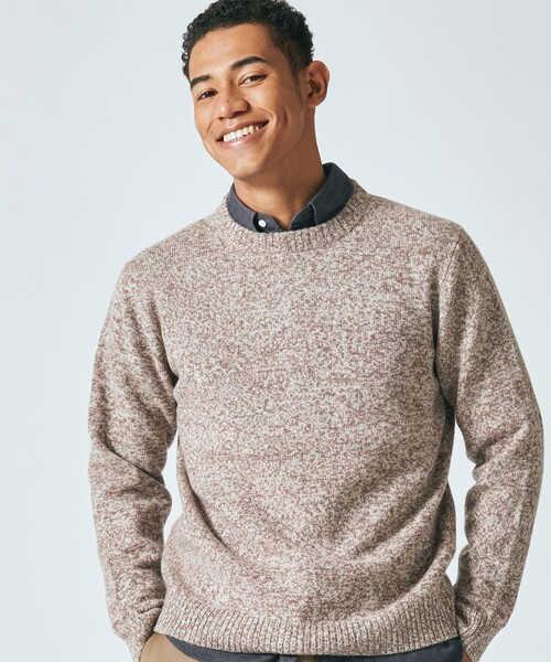 J.PRESS(ジェイプレス)の「【Cash Lamb's Wool】クルーネック ニット(ニット/セーター・メンズ・レッド系/グレー系/グリーン系/ブルー系/ベージュ系/サックスブルー系・LARGE/MEDIUM/X-LARGE)」の3枚目の写真