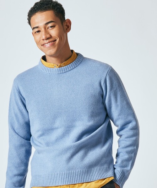 J.PRESS(ジェイプレス)の「【Cash Lamb's Wool】クルーネック ニット(ニット/セーター・メンズ・レッド系/グレー系/グリーン系/ブルー系/ベージュ系/サックスブルー系・LARGE/MEDIUM/X-LARGE)」の4枚目の写真