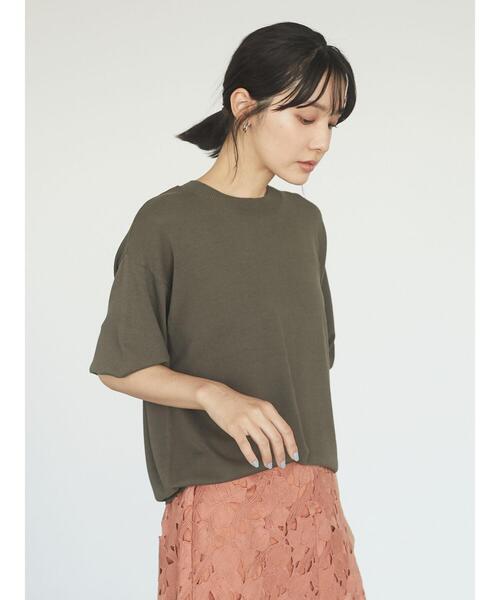 Green　Parks（グリーンパークス）の「袖ボリューム5分袖ニットプルオーバー＊（ニット/セーター・レディース・ダークグレー/ライトブラウン/グリーン・FREE）」の20枚目の写真