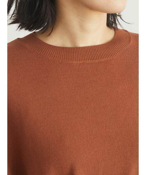 Green　Parks（グリーンパークス）の「袖ボリューム5分袖ニットプルオーバー＊（ニット/セーター・レディース・ダークグレー/ライトブラウン/グリーン・FREE）」の10枚目の写真