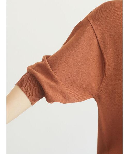 Green　Parks（グリーンパークス）の「袖ボリューム5分袖ニットプルオーバー＊（ニット/セーター・レディース・ダークグレー/ライトブラウン/グリーン・FREE）」の11枚目の写真