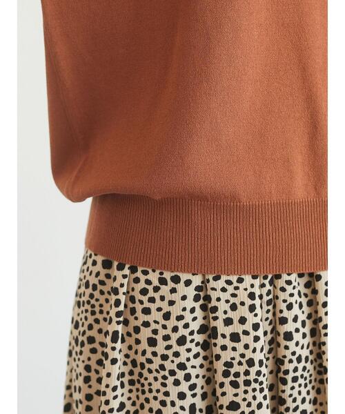 Green　Parks（グリーンパークス）の「袖ボリューム5分袖ニットプルオーバー＊（ニット/セーター・レディース・ダークグレー/ライトブラウン/グリーン・FREE）」の12枚目の写真