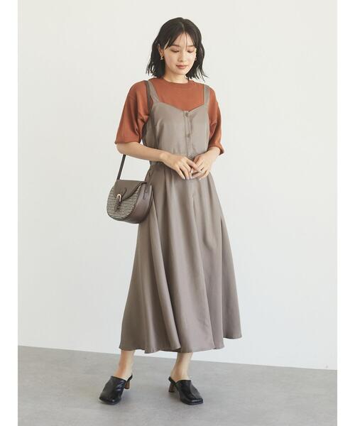 Green　Parks（グリーンパークス）の「袖ボリューム5分袖ニットプルオーバー＊（ニット/セーター・レディース・ダークグレー/ライトブラウン/グリーン・FREE）」の13枚目の写真