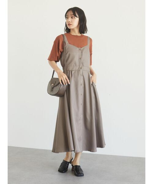 Green　Parks（グリーンパークス）の「袖ボリューム5分袖ニットプルオーバー＊（ニット/セーター・レディース・ダークグレー/ライトブラウン/グリーン・FREE）」の14枚目の写真