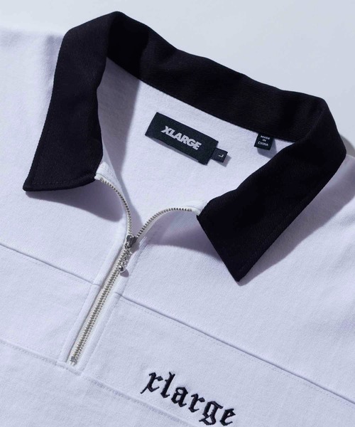 XLARGE（エクストララージ）の「HALF-ZIP RUGBY SHIRT（シャツ/ブラウス・メンズ・ホワイト/ブラック・S/M/L/XL）」の7枚目の写真
