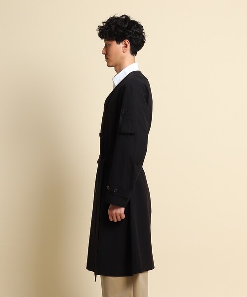 40ｃｔ＆525（フォーティーカラッツアンドゴーニーゴ）の「ノーカラーベルテッドコート（ノーカラーコート・メンズ・ブラック・03/04/02）」の11枚目の写真