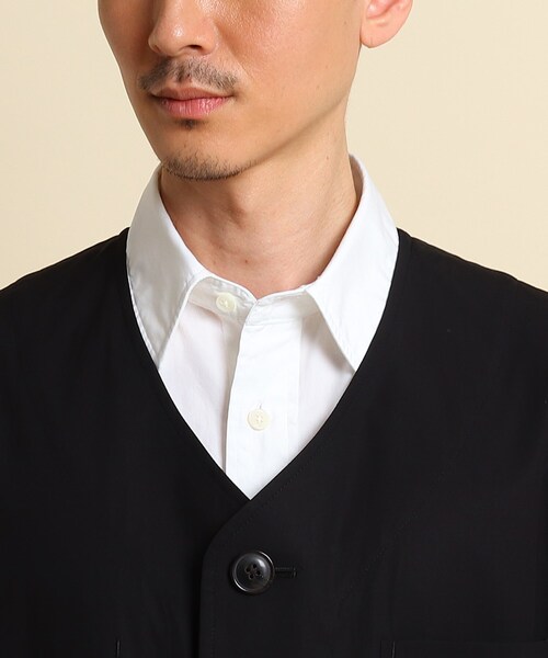 40ｃｔ＆525（フォーティーカラッツアンドゴーニーゴ）の「ノーカラーベルテッドコート（ノーカラーコート・メンズ・ブラック・03/04/02）」の13枚目の写真