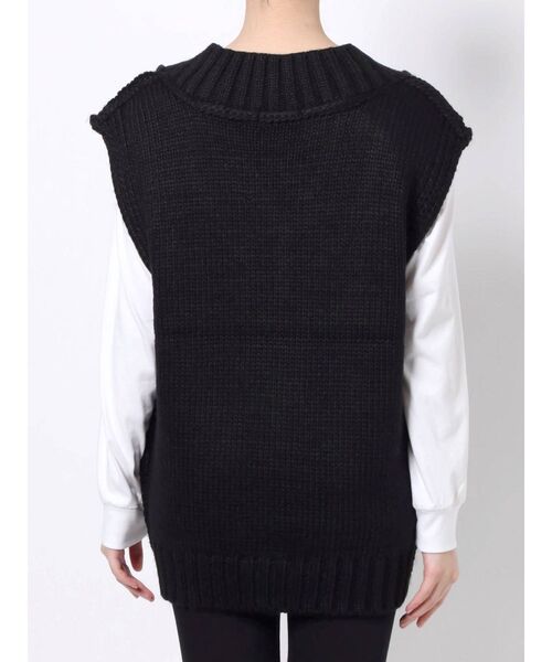 EMODA(エモダ)の「オーバーサイズニットベスト(ベスト・レディース・ブラック/アイボリー/キャメル・FREE)」の18枚目の写真