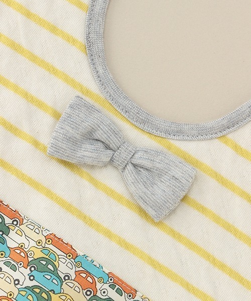 sense of wonder（センスオブワンダー）の「カーズボーダースタイ 【日本製】（スタイ/よだれかけ・キッズ・ブラウン/ライム・FREE）」の7枚目の写真