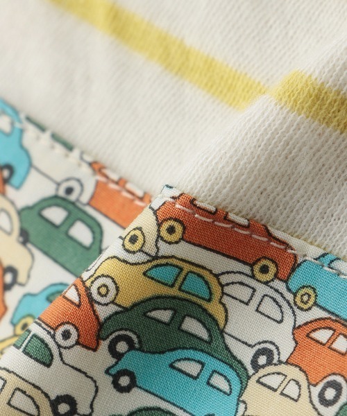 sense of wonder（センスオブワンダー）の「カーズボーダースタイ 【日本製】（スタイ/よだれかけ・キッズ・ブラウン/ライム・FREE）」の9枚目の写真