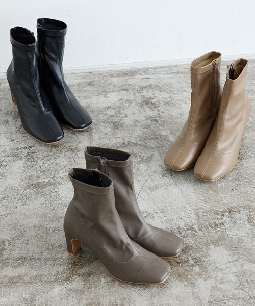 Pierrot（ピエロ）の「スクエアトゥストレッチブーツ（ブーツ・レディース・ブラック/ベージュ/モカ・LL/S/M/L）」の19枚目の写真