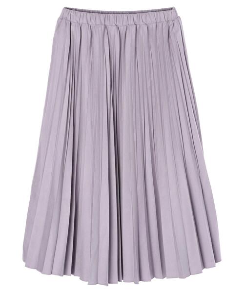 YECCA VECCA（イェッカヴェッカ）の「コーデュロイプリーツスカート＊（スカート・レディース・ラベンダー/グレイッシュベージュ/チャコールグレー・FREE）」の18枚目の写真